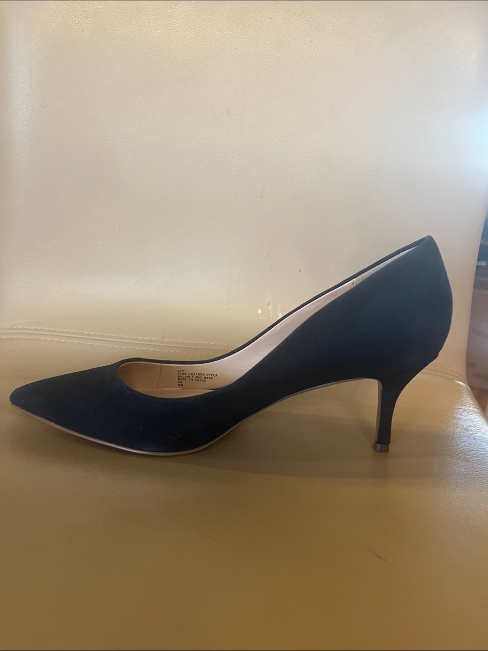 Saks Fifth Avenue Women's Pointed-Toe Kitten Heel Pump - Navy